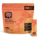 SALTT Electrolytes en poudre Mélange de boissons aromatisées - Pamplemousse Groovy - 30 packs d'hydratation - Magnésium, potassium, sodium, minéraux traces - Zéro sucre et sans gluten - Essentiels de voyage
