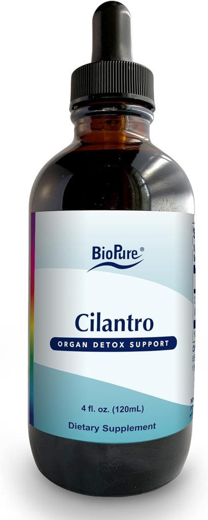 BioPure Cilantro Kräuter-Tinktur – Potent Botanischer Extrakt Reich an Beneficial Phytonutrients und polyphenolischen Verbindungen, die Immun, Detox Cleanse, Gut Health, & Gesamt Wellness – 4 fl oz