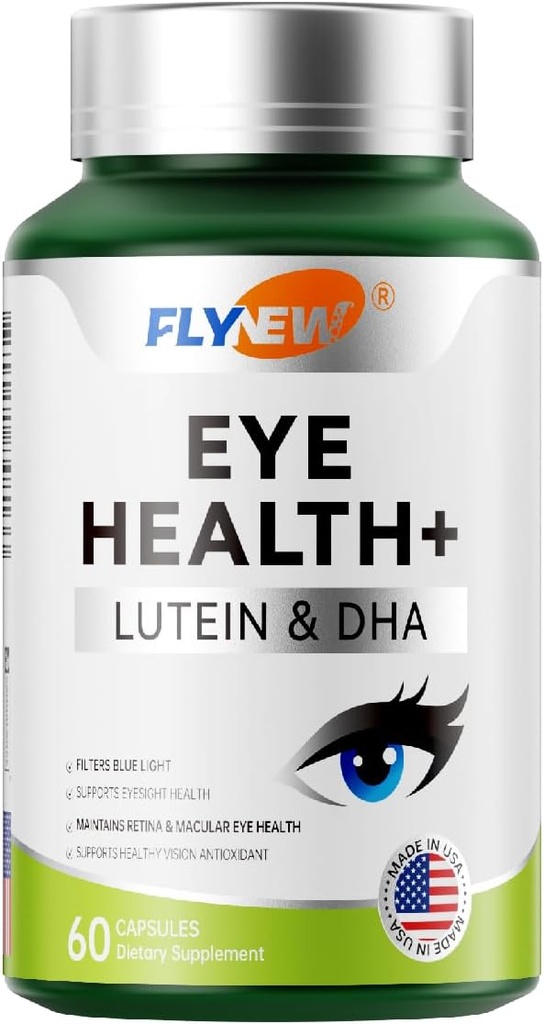 Supplément santé pour les yeux, soins pour les yeux avec lutéine et DHA, extrait de bleuets riche en anthocyanine, Zeaxanthin de l'extrait de fleur de Marigold