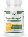 Super Omega-3 Fischöl, unterstützt Herzgesundheit, 1000 Mg, 300 Mg Omega-3, Rapid Release Softgels, Made in USA, 60 Softgels