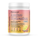 Fit & Lean Amino Hydration Plus Energy, Pre Workout Powder, 6g Vegan Essemtial Aminosäuren, EAA, BCAA, Glutamin, Elektrolyte & Natürliche Koffein, Pink Lemonade, 30 Serve