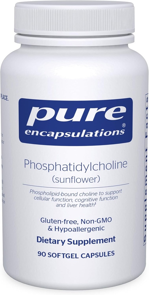 Pure Encapsulations Phosphatidylcholin | Unterstützung für zelluläre und kognitive Funktion und Lebergesundheit | 90 Softgel Kapseln