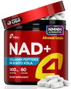 NAD Plus Supplement 1400mg - NMNH Ergänzung Alternative unterstützt gesunden Alterungskomplex mit Nicotinamid Riboside & Gotu Kola, Kollagen - Leistungsstark NAD+ Formel für Energie, Haut und Kognitiv, 60 Caps