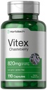 Horbäach Vitex Berry 820mg | 110 Kapseln | Chasteberry Supplement für Damen | Agnus-Castus Fruit | Non-GMO, Glutenfrei