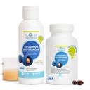 Core Med Science Liposomal Glutathione Soft Gels & Liquid Supplement Bundle für Energie, Gehirn Gesundheit, Haut und Leber Gesundheit