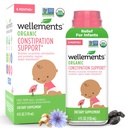 Wellements Organic Constipation Unterstützung für 6 Monate + Babys & Kleinkinder (4 Fl Oz) | USDA Zertifiziertes &amp; Gestank Relief* für Kleinkinder ohne Harsh Laxatives mit Dispenser
