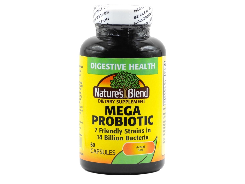 Natures Mélanger Mega Probiotique Capsules, 60 Compte par bouteille