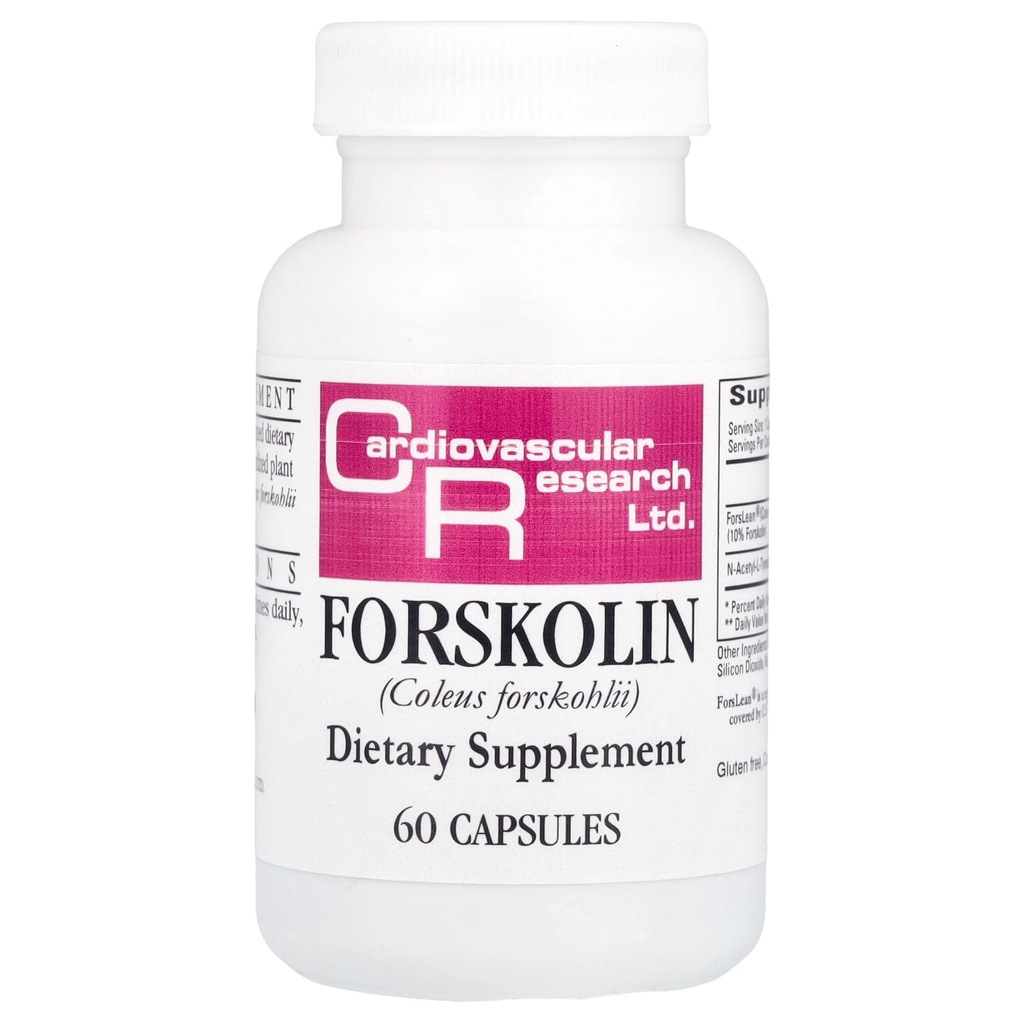 Recherche cardiovasculaire Forskolin, Blanc, 60 comte