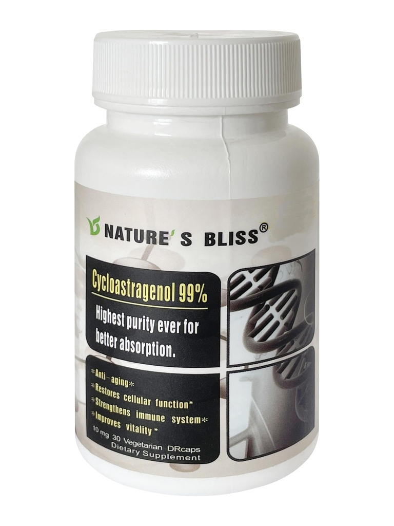 Nature'sbliss Cycloastragenol Supplement, 10 mg per Serving | Science-Backed, um Telomere Länge, Gesunde Aging & DNA Struktur, Stomach Säure geschützt, Super Absorption, 30 Kapseln zu unterstützen