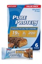 Barres de protéines pures, haute protéine, collations nutritives pour soutenir l'énergie, faible sucre, sans gluten, caramel salé au chocolat, 1,76oz, 4 pack