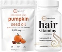 Micro Ingredients Kürbis Seed Oil mit Säge Palmetto 3.000mg Softgels & Hair Vitamins Complex Capsules | 2 Pack Bundle | Cold Pressed Virgin Oil | 14-in-1 Haarwachstumsunterstützung mit Collagen & Biotin
