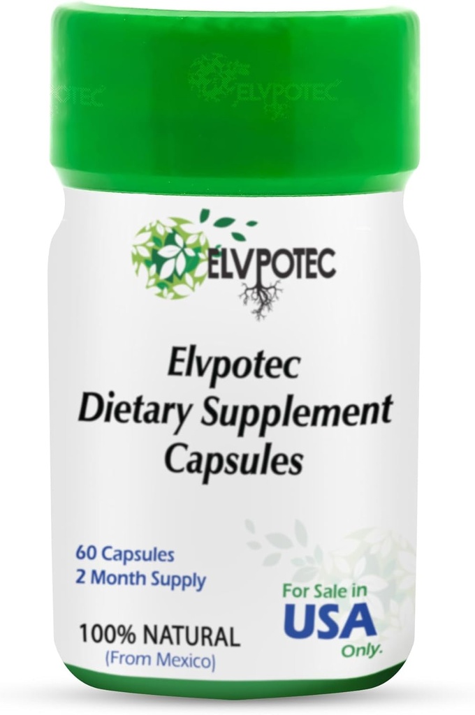 ELVPOTEC Mexican 60 Kapseln 2 Monat Versorgung aus 100% natürlichen Zutaten für Ihr Körper Gut und Colon Unterstützung | Made in Mexico