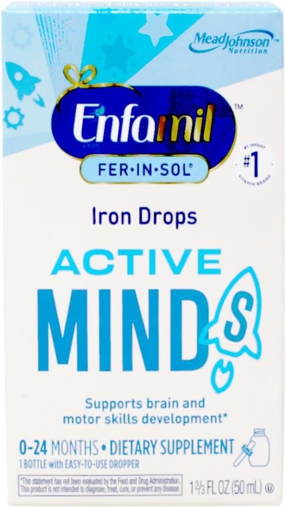 Enfamil Fer-In-Sol Eisen Ergänzung Tropfen für Infants & Kleinkinder, 15 mg, 1,67 fl oz (50 ml)