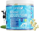 Gras Fed Colostrum Supplement 2000mg, 120 Gummis Sugar Free 40% IgG Bovine Colostrum Gummis + Probiotic, Multivitamin Etc für Immununterstützung, Gut-Unterstützung, Haar & Haut