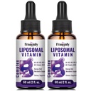 Liposomale Vitamin B Komplexe flüssige sublinguale B Komplexe Vitamine Ergänzung für Frauen Männer verbesserte Absorption methylierte B12,B1, B2, B3, B5, B6,Folate,Biotin für Energie und Immununterstützung-4.0 oz