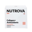 NUTROVA Collagène + Supplément antioxydants - de poudre de collagène marin pour les hommes et les femmes, augmente l'hydratation de la peau, réduit les dommages de la peau, soutient la peau saine, l'air et les ongles, canneberge, 1 count,30 portions
