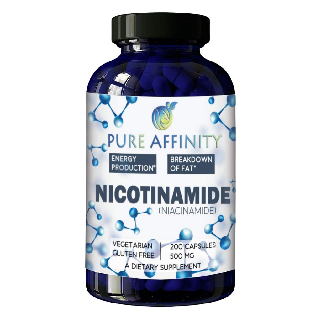 200 Count! B3 Nicotinamid 500 mg Effektive Flush-Free Niacin. Energie-Booster, Zell-Regenerator, unterstützt kognitive Decline, Anti-Aging und hilft zerbrechen Carbs & Fats (200 Ct)