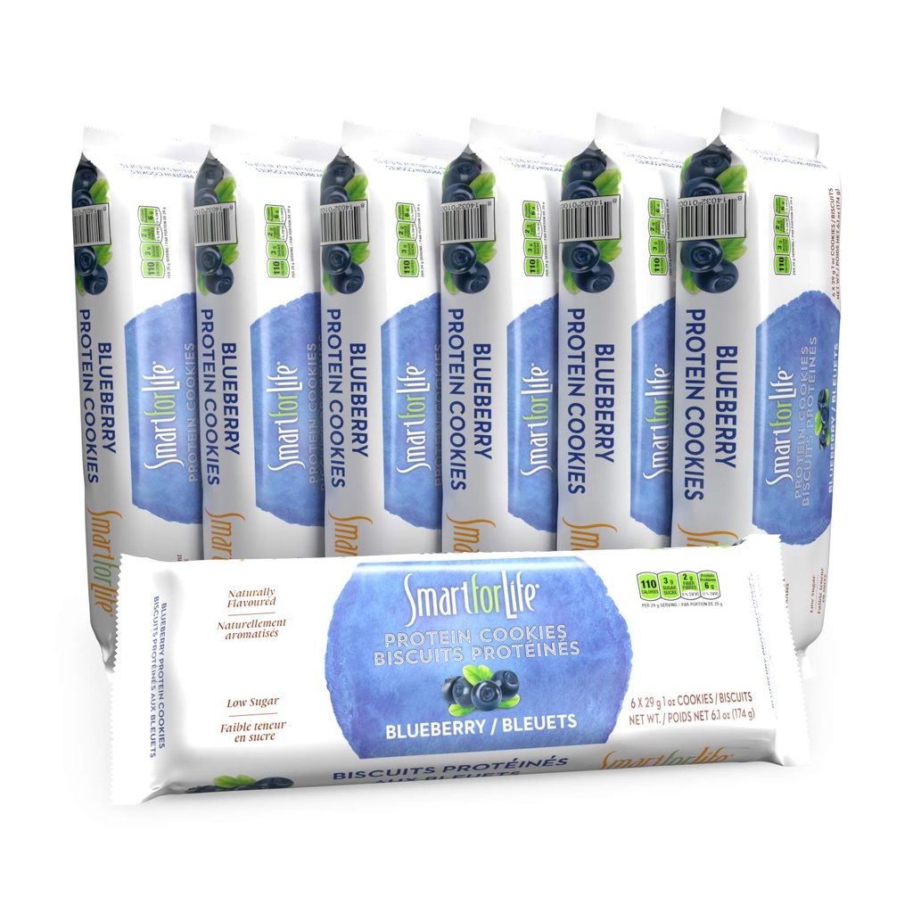 Smart for Life Blueberry High Protein Cookie Diät - 1 Woche Versorgung - Low Carb Snacks - Low Carb Cookies Meal Ersatz - High Fiber Cookies - On-the-Go Healthy Snacks