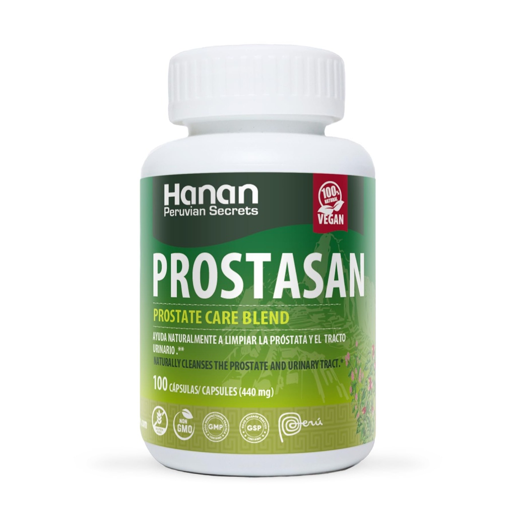 Hanan Prostasan Prostate Care Blend: 100 capsules Aide naturellement à nettoyer la prostate et le trac urinaire