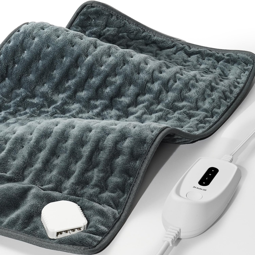 Heizkissen für Rückenschmerzen und Periodenkrämpfe, FSA HSA Eligible, 12"x 24" Große elektrische Heizkissen für Krabben, Muskeln, Arthritis, Schulter, 2H Auto Shut Off, maschinell waschbar,feucht und trocken