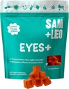SAM+LEO EYES+ Vitamines gommy pour enfants - Vitamines pour les enfants et les adolescents - Gommies de vitamine A, de zinc, de lutéine et de zéaxathine - Arôme orange - 60/ct