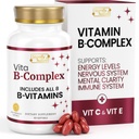 SIGNIFY NATURE VitaBKomplex mit Vitamin C und E, B Komplexe Vitamine für Frauen und Männer, BKomplexe Ergänzungen, VIT B1, B2, B3, B5, B6, B8, B9, B12, Super B Softgels - 60 CT