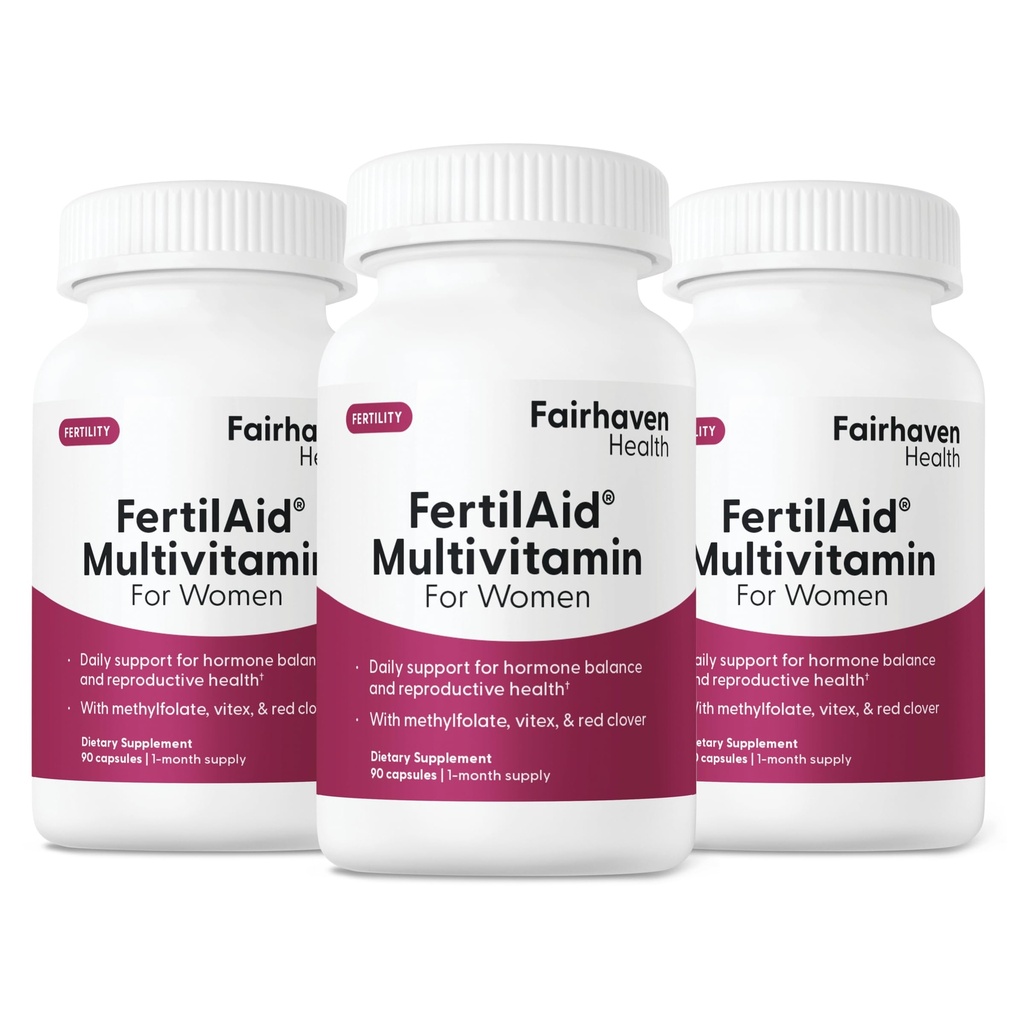Fairhaven Health Dünger für Frauen | Pränatale Vitamin Fertilität Ergänzungen für Frauen | Empfängnis für sie mit Vitex und Folate | Support Cycle Regularity and Ovulation* | 270 Kapseln