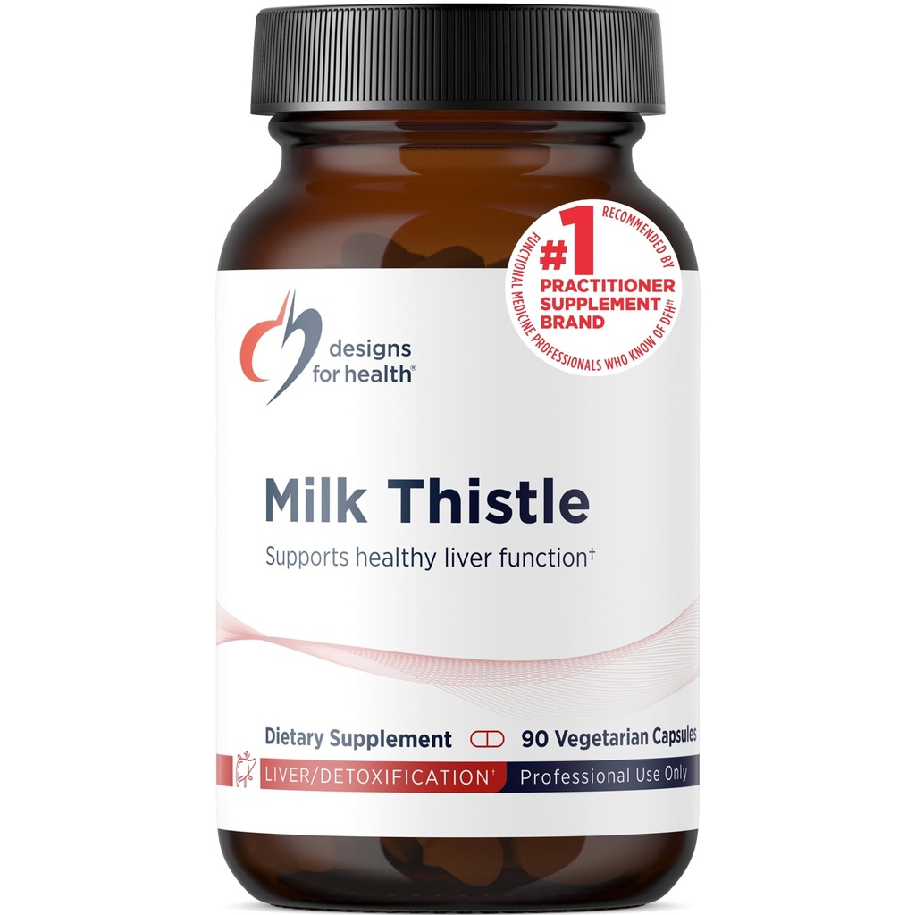 Designs für Health Milk Distle Extract - Hoch standardisiert auf 80% Silymarin aus Milk Distle Seed - Leber + Detox Support Supplement mit Sonnenblumen-Lecithin zur Verbesserung der Absorption (90 Kapseln)