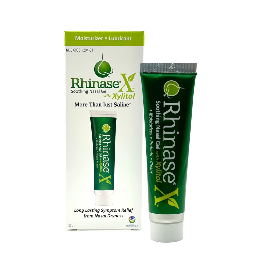 Rhinase X Nasal Gel | Less Sneezing, Itchiness, Nasal Tropf und Congestion | Mores Than Just Saline | Jetzt mit Xylitol | Lange anhaltende Symptome Relief von Nasal Dryness | (1 Unze)