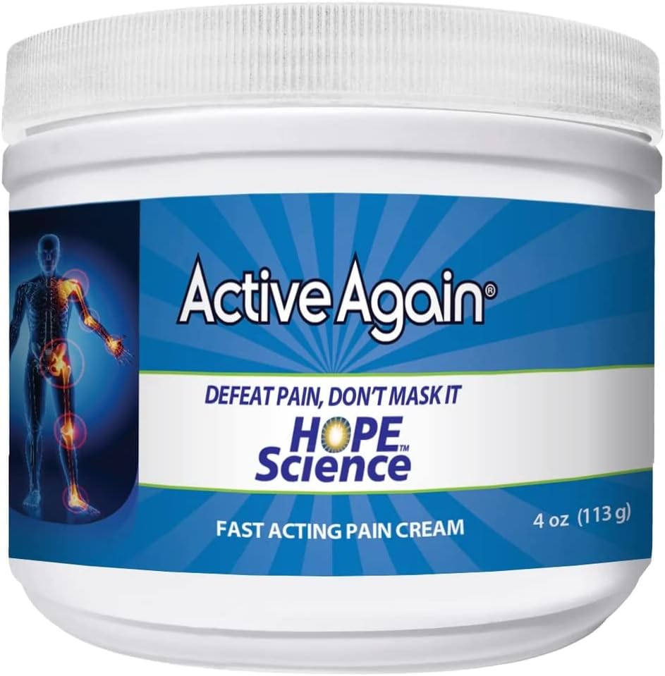 ACTIVE AGAIN Gelenk- und Muskelcreme, 4oz | Klinisch bewährt für Gelenke Gesundheit und Mobilität, Muskel, Rücken, Knie, Schulter | Langfristige Ergebnisse | Arzt zugelassen | Made in USA