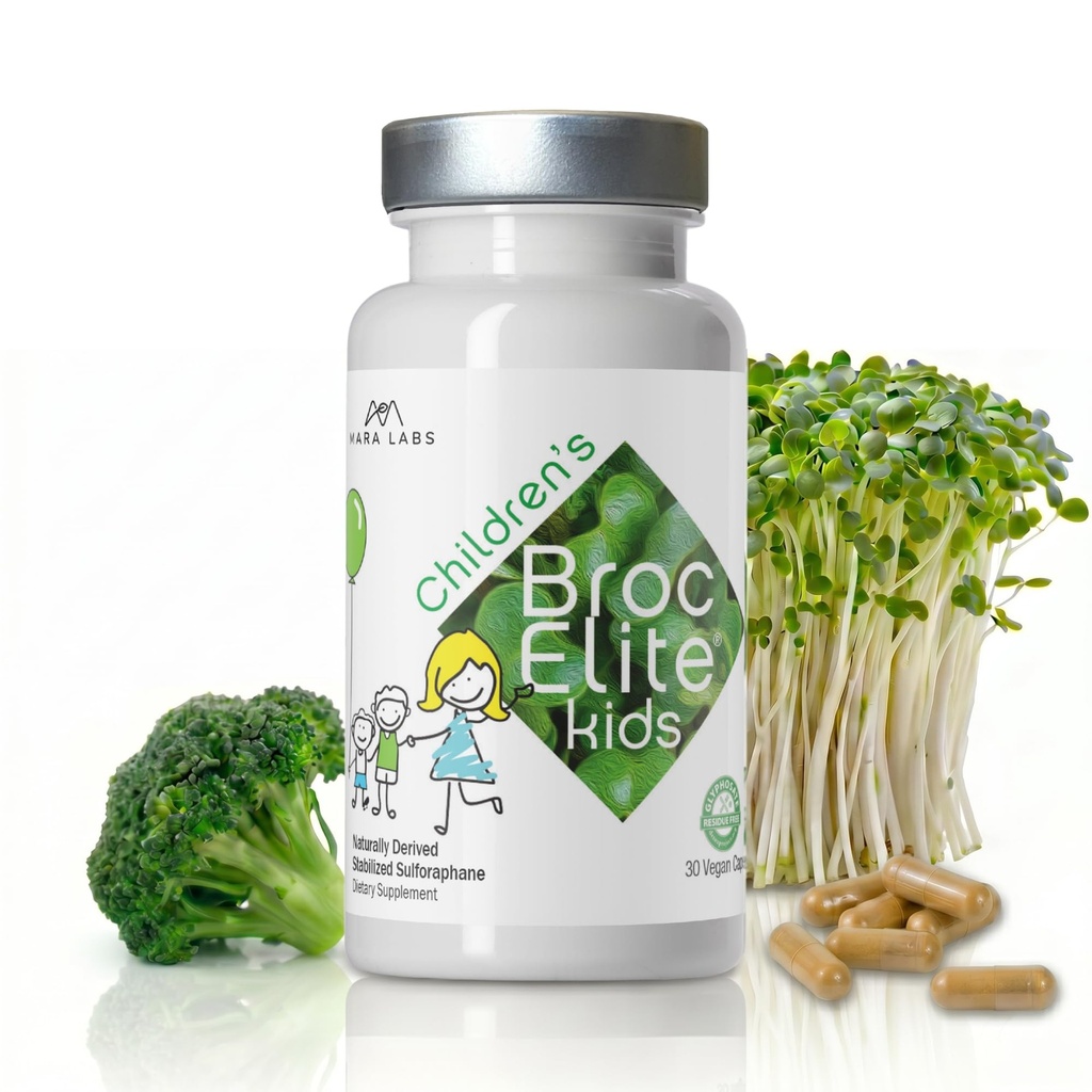 Mara Labs Kids | Broccoli Supplement w/Naturally Stabilized Sulforaphane Extract for Children | No Glyphosate Residue | 30 Vegan Kapseln