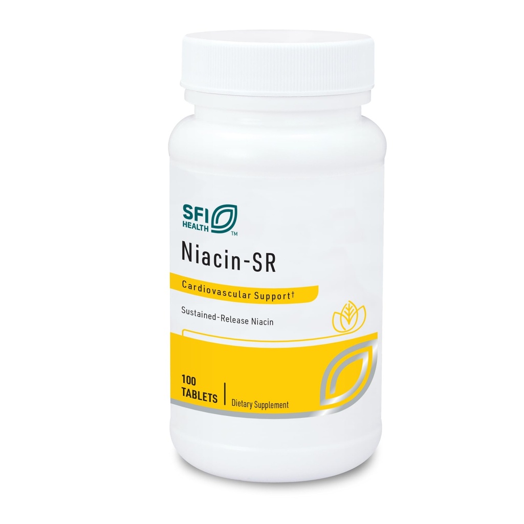 Klaire Labs SFI Health Niacin-SR - 500 Milligrams Sustained Release Essential Vitamin B3 zu helfen, Flush, einstellbare Dosis und Allergiker zu vermeiden (100 Scored Tablets)