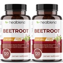 curidblend Organic Nitric Oxide Beet Root Capsules 1300mg - Support Système immunitaire, Booster d'oxyde nitrique - 120 Compte (2 Pack)