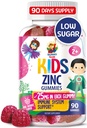 Gommies de zinc pour les enfants - Supplément de gommy de zinc à mâcher pour les enfants Soutien immunitaire - faible teneur en sucre Antioxydant naturel non-OGM Vitamine Chewables pour les enfants et les adolescents - 90 Gommies