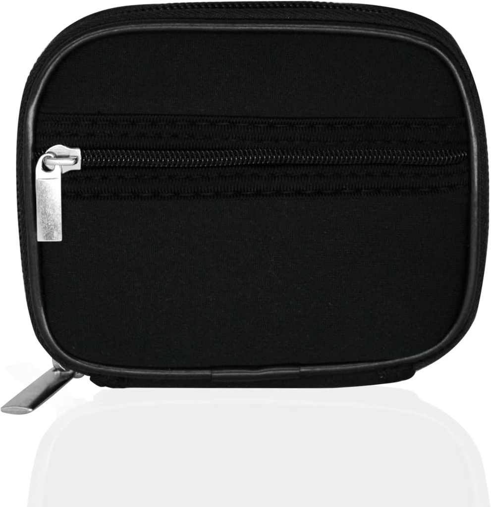Serfeymi Wochenreise Pille Organizer Pille Case für Geldbeutel mit abnehmbaren 7 Tage Pille Box, Modische Reise Medizin Organizer Pille Behälter für Medizin, Vitamin, Beilage - Schwarz 01