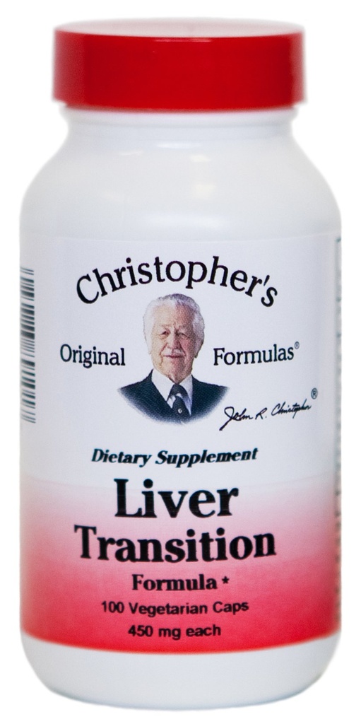 Formules originales de Christopher Formule de transition du foie – Nettoyage doux du foie à base de plantes, 450 mg, 100 capsules végétariennes