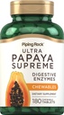 Piping Rock Papaya Verdauungsenzyme Chewables | 180 Tabletten | Ergänzung für Frauen und Männer | Tropical Flavor | Vegetarisch, Non-GMO, Glutenfreie Formel