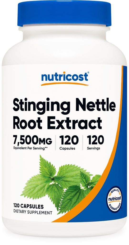 Nutricost Extrait de racine de nébuleuse sting 7500mg équivalent, 120 Capsules - Végétarien amical, non-OGM, sans gluten