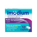 Imodium Multi-Symptome Relief Caplets, Loperamide Hydrochloride et Siméthicone Anti-Diarrhée Médecine pour soulager la diarrhée, le gaz, le gonflement, les crampes et la pression, HSA/FSA Admissible, 12 ct