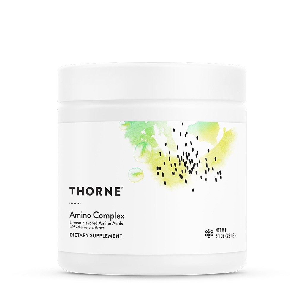 THORNE - Amino Complex - Clinical-Validated EAA und BCAA Powder for Pre oder Post-Workout - Fördert Lean Muscle Mass & Exercise Recovery* - NSF zertifiziert für Sport - 30 Servings - 8.1 Oz - Lemon