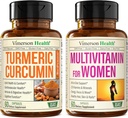 Curcumine curcumine avec extrait de poivre noir et multivitamine pour les femmes
