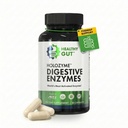 Healthy Gut HoloZyme Max Strength Digestive Enzyme | Verhindert Bloating, Gas, &amp; Verdauung w/Protease, Amylase, Lipase, Lactase und mehr | 15 Servietten (Sample Bottle)
