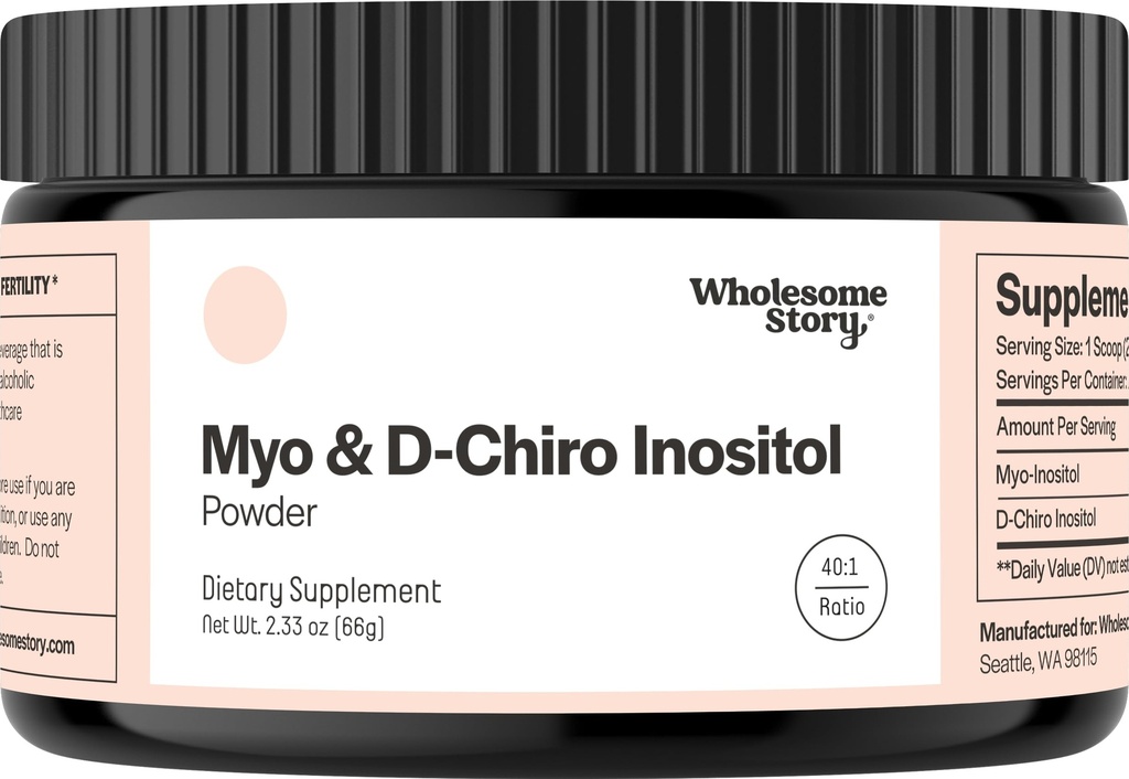 Myo-Inositol & D-Chiro Inositol Ergänzung Pulver für Frauen | Hormonal Balance & Gesunde Ovarian Funktion Unterstützung | Vitamin B8 | Große Alternative zu Kapseln | 40:1 Ratio | 30 Portionen