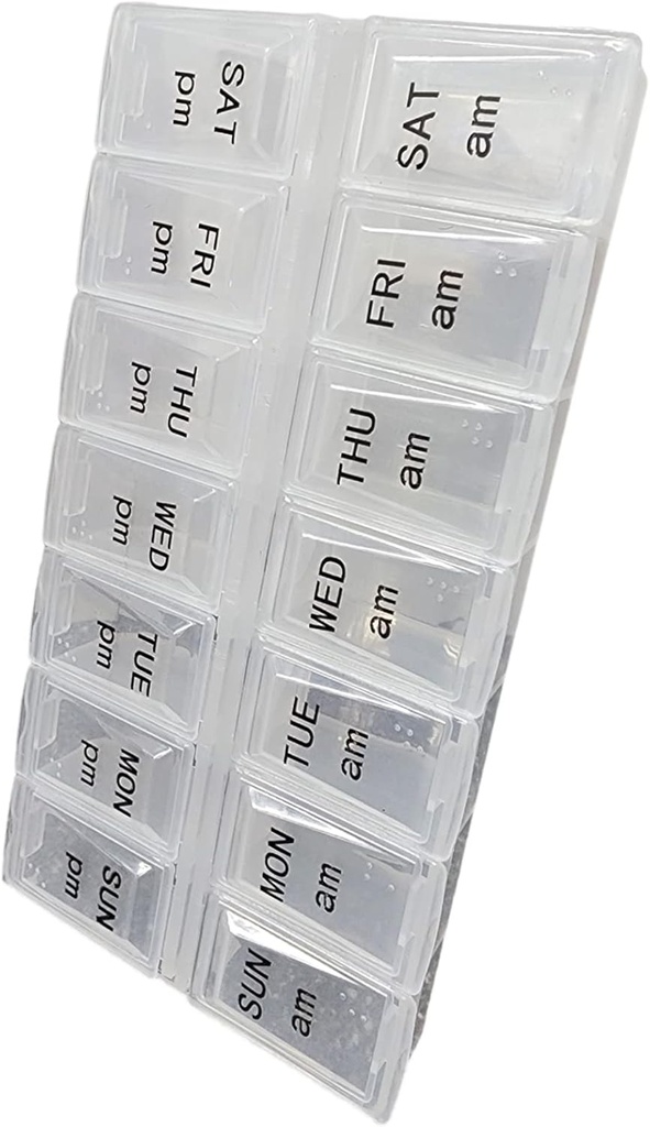 zweimal pro Tag Pille Organizer, Wochentag und Nacht Pille Container, Tag und Nacht Medikamente oder Vitamin für Morgen oder Nacht PM Separation (3)