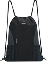 WANDF Drawstring Rucksack Sport Gym Sackpack mit Mesh Taschen Wasserbeständige String Tasche für Frauen Männer (Schwarz)
