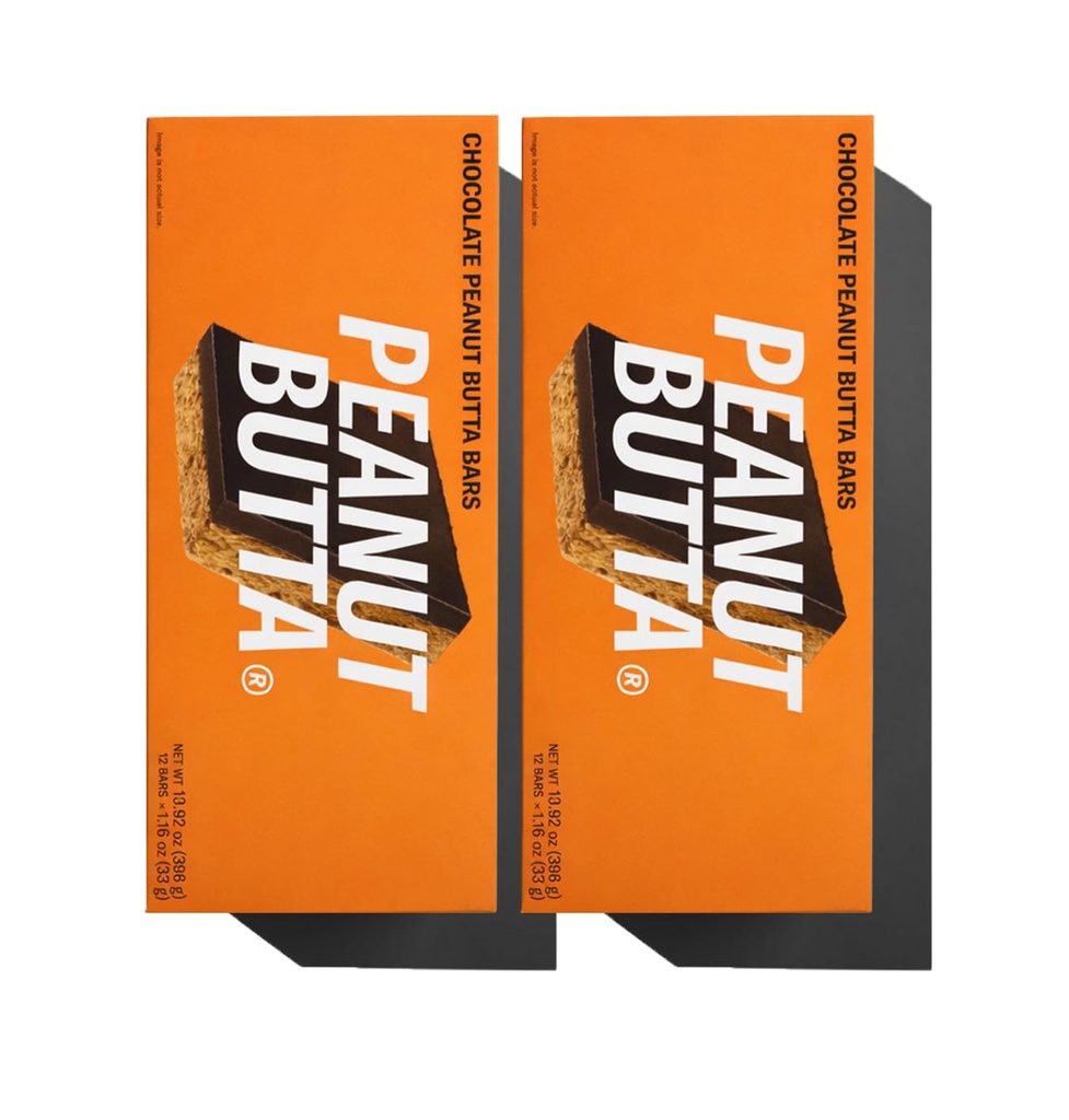 Mid-Day Squares Peanut Butta Protein Chocolate Bars, 1.16 Oz each, 2 Packs (24 Squares) | Made with Real Chocolate, 6g Plant Protein, 4g Fiber, Gluten Free, Plant-Based