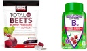 Kraftfaktor Total Beets Blutdruckunterstützung mit Grapeseed Extract & Vitafusion Extra Strength B12 für Energie, Cherry Flavored Gummis