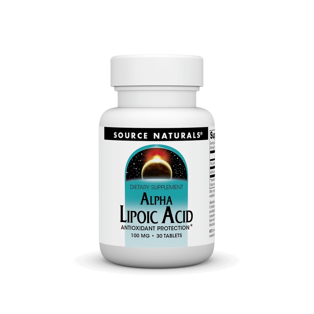 Alpha acide lipoïque 100mg Source Naturals, Inc. 30 onglets