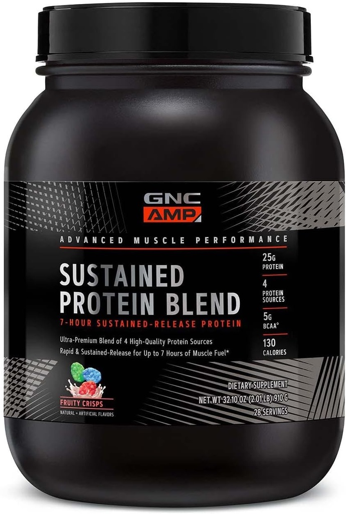 GNC AMP Mélange protéinique durable - Crisps fruités (28 portions)