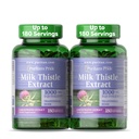 Puritan's Pride Milk Thistle Silymarin 4:1 Konzentration Extrakt 200mg (1000 Mg Äquivalent) Nahrungsergänzung für Leberunterstützung, 6 Monate Versorgung, 180 Count 2-Pack